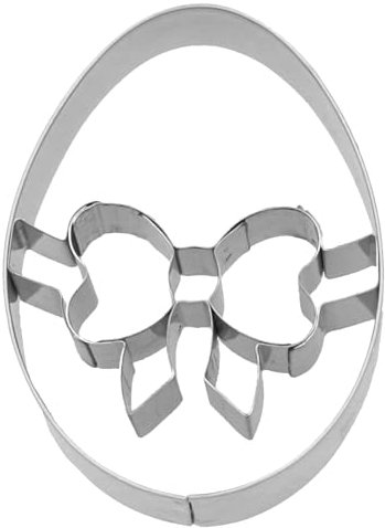 Birkmann, Ausstechform Ei mit Schleife, 6,5 cm, Edelstahl, mit Innenprägung, hochwertige Qualität