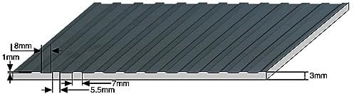 Shield Autocare Wide Ribbed Pattern Rubber Garage Flooring Matting| 4ft 9 (1.3 Metres) wide | Choose your own length in 2ft (foot) Lengths | 3mm Thick | A Grade | (6 ft wide ribbed (1.3W))