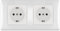 BSEED Schuko Steckdose mit Steckklemme, Doppelsteckdose Unterputz, 2 Fach Steckdose Unterputz mit PC Rahmen, Einbausteckdose Unterputz 16Amp, Doppel Schutzkontakt Wandsteckdose Weiß - 152 mm