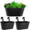 BOFUNX 2pcs Macetas de Metal Colgante con Soporte Extraíble Cubo Macetero Plantador con Gancho Doble Decoración Exterior Balcón Jardín Patio Pared Terraza para Flores y Plantas