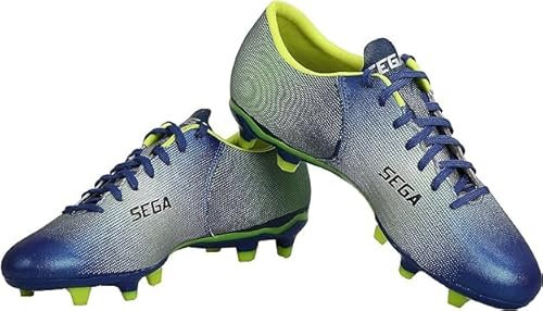 Sega Legend Football Boots Low Top Futsal Astro Turf Trainers Lightweight Football Shoes Unisex (Midnight Blue Green, UK Footwear Size System, Adult, Men, Numeric, Medium, 10)