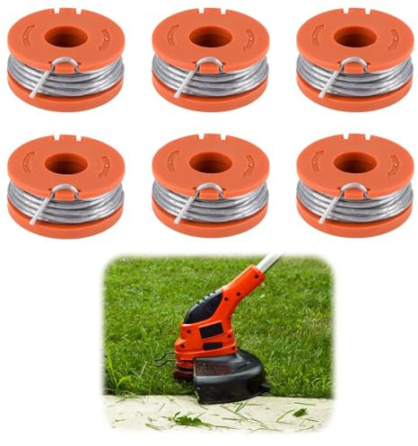 Strimmer Spool, Compatible With Mac Allister Trimmer Line MGTP 18 Li, Replacement Macallister Strimmer Spool, WX150 Spool 1.65mm 10ft Autofeed Line for Spear & Jackson S1825CT S3630CT S3630CT2 (6pcs)