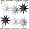 NLMWTI 6 Stück Set Papiersterne, 30cm Papiersterne Weihnachten Faltsterne Neuneck Faltsterne Party Deko für Weihnachtsdeko Papier gwiazda kolorowa