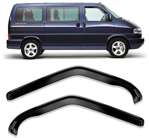 Opaltool Windabweiser Schwarz Kompatibel mit VW T4 1990-2003, 1 Paar Regenschutz zum Aufkleben für Fenster, Windabweiser Fensterscheiben für Autos