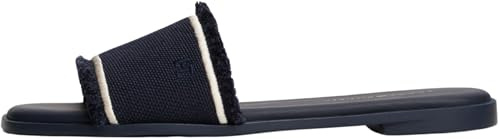 Tommy Hilfiger Donna Sandali Fringe Canvas Flat Eleganti