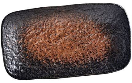 WATIIFUFU 1 Pc plato de sushi de cerámica decoración japonesa tabla de pizarra para servir Bandeja de comida platos de baratija cubiertos de plato de aperitivos placa plana rectangular