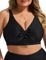Hanna Nikole Women's Plus Size Bikini Top Adjustable Spaghetti Straps Bikini Tops Push Up Bikini Top Black 22