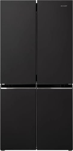 Sharp SJ-NFA15IMXBE - Frigorifero americano, no frost, 488 litri, nero, Classe energetica E