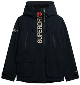 Superdry Herren Kapuzen-Windbreaker mit Stickerei Finster Marineblau XXXL