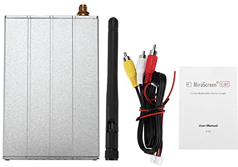 Zohisin Car WiFi Display Box Mirror Link Adapter für Android C1 TV Stick mit Low-Power-Chips Aluminiumlegierung Shell Ultra Niedrige Latenz DLNA Miracast Unterstützt Auto Multimedia Spiegelung