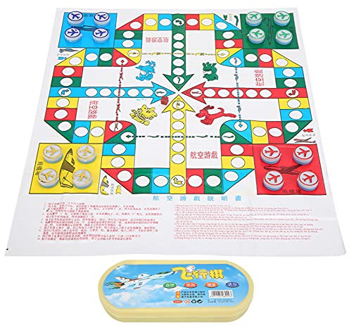 Keenso Plastic Chess Game for Portable and Durable Children for the Family Party 2-4 Players Interaction Between and Children Died Chess Board