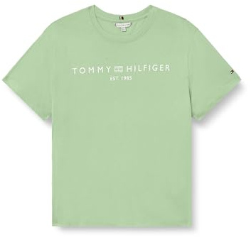 Tommy Hilfiger Damen T-Shirt Kurzarm Curve Regular Logo Rundhalsausschnitt