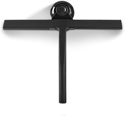 Estrattore doccia 23 cm – con estrattore in gomma di ricambio, estrattore doccia con supporto, estrattore finestra per bagno, specchi e piastrelle, pulizia senza strisce per superfici in vetro