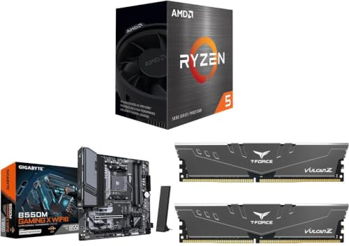 Newegg CPU Motherboard Memory Combo - Ryzen 5 5500 Bundle mit B550M Gaming X WIFI6 und TG T-Force Vulcan Z 16GB (2 x 8GB) DDR4 3600