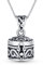 Bling Jewelry Vintage Stil Quadratisches Herz Gift Gebetskästchen Medaillon Halskette Anhänger Erinnerungsstück Halter Für Frauen Teenager Oxidiertes .925 Sterlingsilber