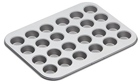 KitchenCraft Non-Stick 24-Cup Mini Mince Pie / Muffin Tray, 35 x 27 cm (14 x 10.5), Silver