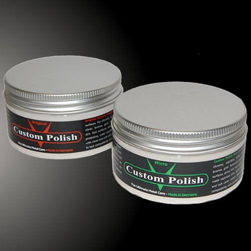 CUSTOM POLISH Polierset 2x120g Chrompolitur Alupolitur Polierpaste Edelstahlpolitur