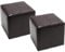 Mendler 2er-Set Sitzwürfel Hocker Sitzhocker Onex, Leder + Kunstleder, 36x36x36cm FSC®-Zertifiziert - braun