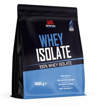 XXL Nutrition - Whey Isolate - Höchste Qualität Molkenprotein-Isolat, nur 0,8% Laktose - Eiweiss Pulver Isolat - 1000 Gramm - Vanille