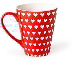 Excelsa Enjoy Mug, Porcellana, Rosso, 10 x 10 x 8.5 cm