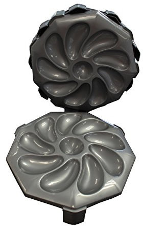 CREASTUCE ASSIETTES A HUITRES (PLASTIQUE) GRIS NACRE- Lot de 6