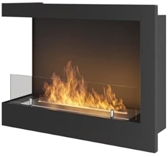 Biokamin Bioethanol Corn600L mit Schutzglas 600mm x 450mm matt schwarz