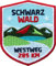 2 x Abzeichen gestickt 51 x 60 mm/Westweg im Schwarzwald - Fernwanderweg von Pforzheim bis Basel/hochwertige Applikation Aufnäher Aufbügler Flicken Bügelbild Patch für Kleidung Rucksack