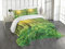 ABAKUHAUS Frühling Tagesdecke Set, Waldlaub Natur, Set mit Kissenbezügen Waschbar, für Doppelbetten 264 x 220 cm, Gelb Grün