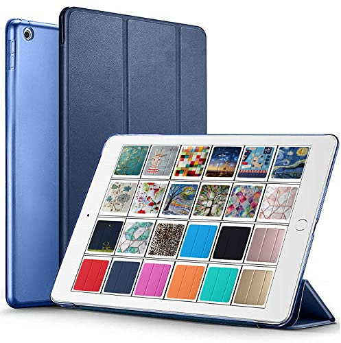 iPad 9,7 5/6 [iPad 5a 6a generazione] A1893 A1822 A1954 ML0H2LL/A ML0G2LL/A MD517LL/A ML0N2LL/A ML0N2LL/A Ultra Smart Cover con retro – blu navy