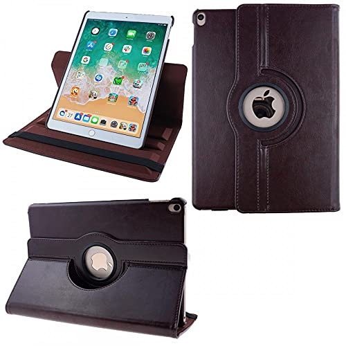COOVY® 2.0 Cover für Apple iPad pro 10.5 (2017), iPad Air 10.5 (3. Gen. 2019) Rotation 360° Smart Hülle Tasche Etui Case Schutz Ständer Auto Sleep/Wake up | braun
