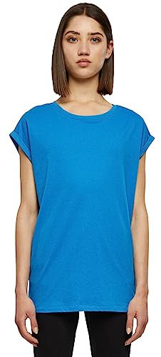 Urban Classics Women's Ladies Extended Shoulder Tee T-Shirt, hawaiianblue, L