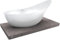 BERNSTEIN - Grande Baignoire îlot Acrylique sabot ovale pour Salle de Bain avec Bonde et trop plein - Garantie 5 ans - Blanc Brillant - 190x80x82cm - SOPHIE