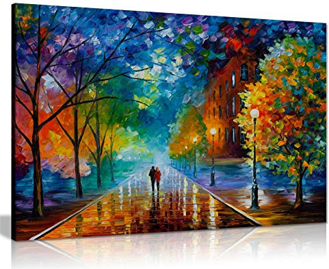 Leonid Afremov Ölgemälde auf Leinwand, abstrakt, für Wohnzimmer, Heimdekoration, Freshness of Cold, 46x31 cm (18x12in)