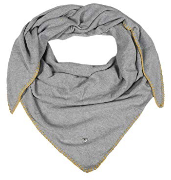 Zwillingsherz Dreieckstuch mit Kaschmir - Hochwertiger Schal mit Häkelrand für Damen Jungen Mädchen - XXL Hals-Tuch und Damenschal - Strick-Waren für Sommer Herbst Winter 150cm x 120cm - gelb