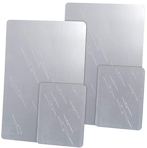 AGT Silber Putzplatte: 4er-Set Reinigungsplatten für Silber, je 2 große und kleine Platte (Reinigungsbad, Clean)