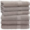 Betz Handtuch 6er Pack Handtücher Set Palermo Größe 50x100 cm 100% Baumwolle - gut trocknend, leichte Qualität - ideal für Sport, Strand, Reisen Farbe Stone