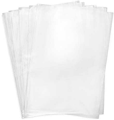Schrumpffolienbeutel, 35,6 x 50,8 cm, transparente PVC-Schrumpffolie zum Verpacken von Geschenkkorb, Schuhen, Gläsern und selbstgemachten DIY-Projekten, 100 Stück