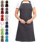 EllaTex Damen/Herren/UNISEX Schürze Kochschürze Kellnerschürze Bistroschürze Küchenschürze Grillschürze Latzschürze 100% Baumwolle, Farbe: Anthrazit-Grau