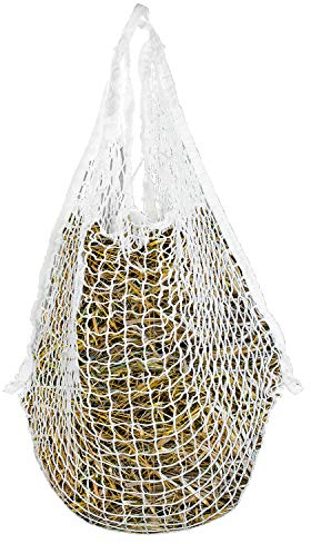 Lospitch Heunetz 120x90cm Heusack Netz Heutasche Füllmenge ca. 9Kg, Heuraufe Futternetz Maschenweite 3x3 cm, Extrem reißfest, für Pferden, Schafen, Rindern