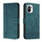 Trugox Handyhülle für Xiaomi Mi 11 Lite/Xiaomi 11 Lite 5G NE Hülle Klappbar Klapphülle mit Kartenfach Handytasche Handy Schutzhülle Tasche Leder Wallet Flip Case Slim Book Cover - Blau Grün