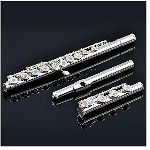Querflöte Sterling Silber Mundstück Mit 17 Löchern Öffnung B Heckmusikinstrument C Key
