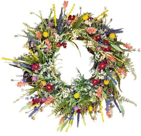 ansu Große künstliche Blumen Home Wall Decors Kranz Frühling Haustür Girlande Tür (Durchmesser 50 cm)