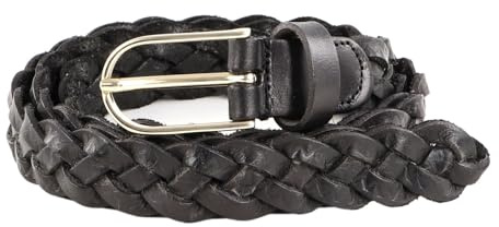 Vanzetti Leder Gürtel Braided Women's Belt W85 Black schwarz