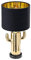 Navaris Cactus Table Lamp - Gold Base, Black Fabric Shade, On/Off Switch, E14 Bulb Socket - Small Light for Tables - 32.5cm Tall x 16.8cm Wide