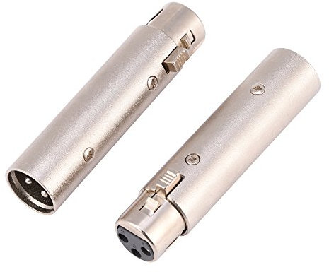 SALALIS Fiche XLR 3 Broches, Adaptateur Cinch XLR Adaptateur de Prise Mâle XLR, Adaptateur D'extension de Microphone Audio, Idéal pour Connecter des Microphones et des Appareils Audio