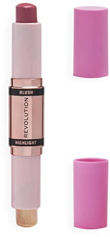 Bâton fard à joues et illuminateur, Mauve Glow, Blusher et Surligneur pour le visage, 4.3g Makeup Revolution