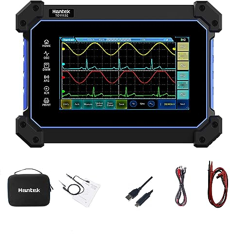 Hantek TO1112C Touch screen Digitale Oscilloscopio 2 canali 110 MHz Hanheld Tavoletta Digitale Oscilloscopio +Multimetro