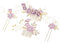 4 Stück Braut Haarschmuck Hochzeit,Hochzeit Haarspangen U-förmig Clip Haarspangen Blumenperle Braut Haarschmuck Brautjungfernschmuck Braut Haarnadelklemmen für Frauen und Mädchen Abschlussball,Lila