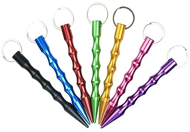 ACMEDE 7 Stück Kubotan, Selbstverteidigung Waffen Legal Schlüsselanhänger, Druckverstärker Selbstschutz Verteidigungs Waffen für Frauen, Selbstverteidigung Set Self Defense Keychain für Notfallhammer