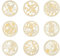 OLYCRAFT 9 Stück 4x4cm Goldene Metallaufkleber Orientalische Tieraufkleber Selbstklebende Drachen Phönix Koi Aufkleber Goldene Epoxidaufkleber Für DIY Sammelalben Epoxidharz Wasserflaschendekor